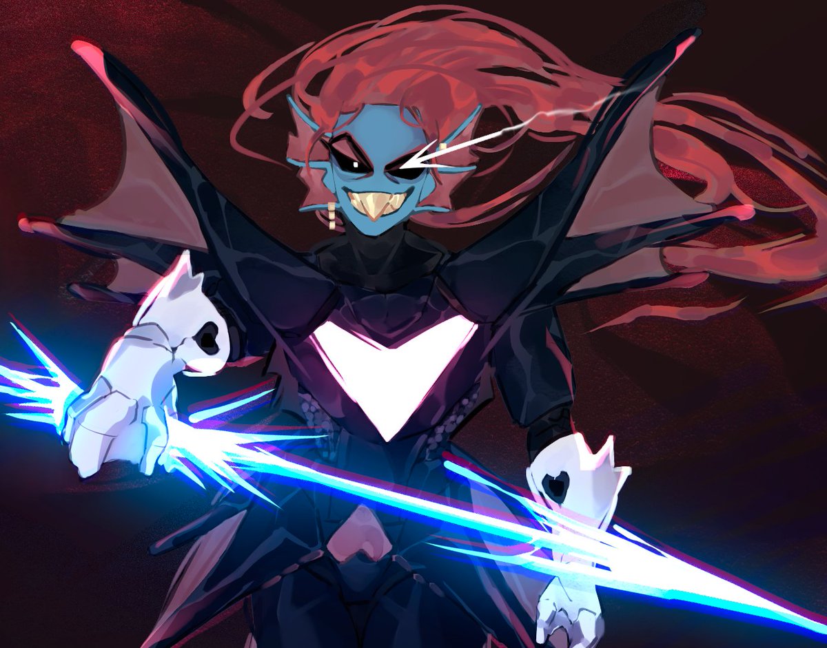 Undyne the undying design, pretty cool i think. kinda happy with how i draw undyne now

#utdr #undertale #undyne
