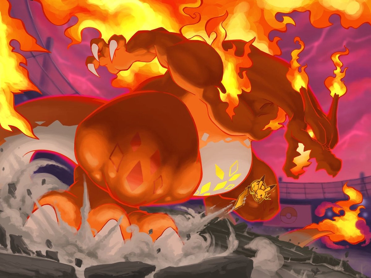 RelentlessZard's tweet photo. Glad to see that people are starting to appreciate Gigantamax Charizard more ✨
credit: Mu丶jiao
#GigantamaxCharizard #pikachu #nintendo https://t.co/Jbrwc8Rggz