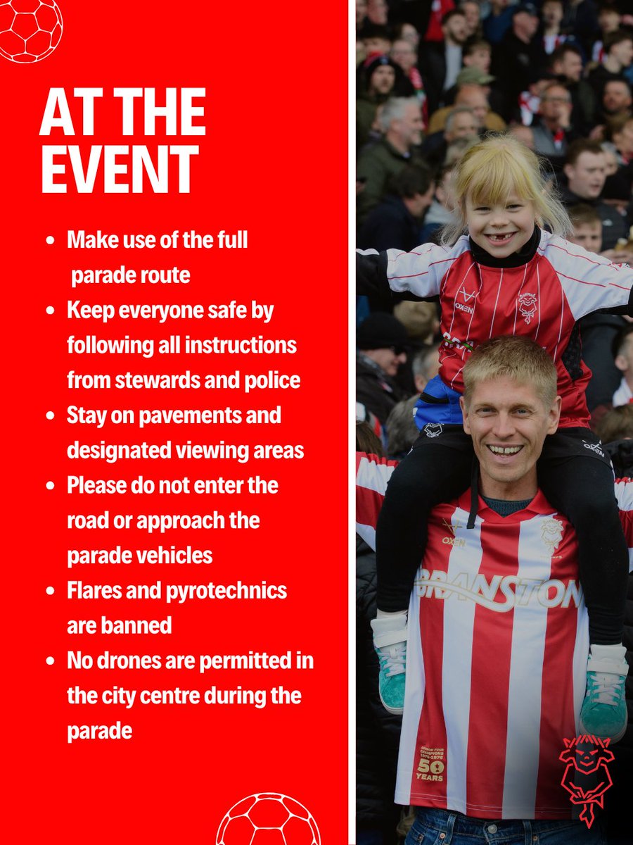 LincolnCity_FC's tweet photo. 🚌 Everyone at the Imps is looking forward to Saturday's celebration of our title-winning season.

Plan ahead to help us ensure everyone has a day to remember! https://t.co/loTugFiqJF