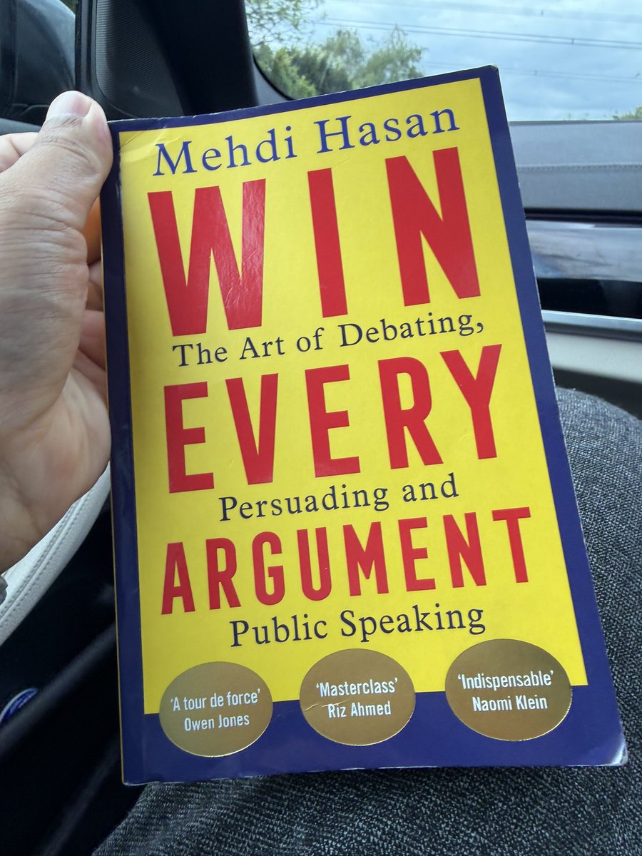 RohullahNimat's tweet photo. Just finished Win Every Argument by Mehdi Hasan.
Brilliant read — sharp, engaging, and full of practical lessons on debating, persuasion, and public speaking. Definitely one of those books that makes you think differently about communication. Highly recommend. @mehdirhasan https://t.co/Biuksx0SwK