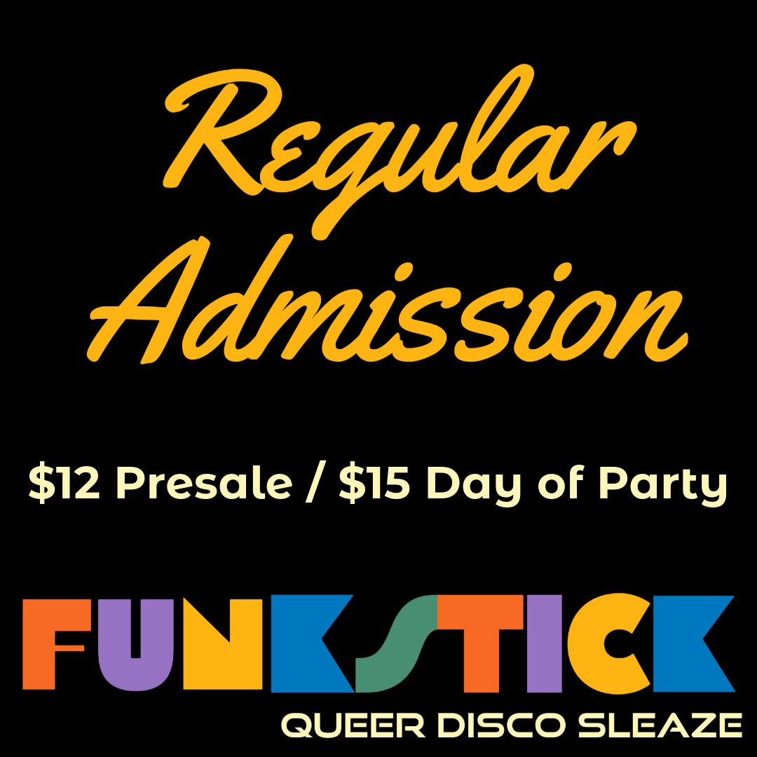 FunkStickChi's tweet photo. 🎟️Choose the ticket option that’s right for you!🎟️

NO ONE EVER TURNED AWAY FOR LACK OF FUNDS
If you’d like to come twirl &amp; any form of cover is a barrier, shoot us a DM or chat with the folks at the door.

#funkstick #jackhammerchicago #chicagoqueers #chicagogays #queernightlife https://t.co/2IpR4EheVV