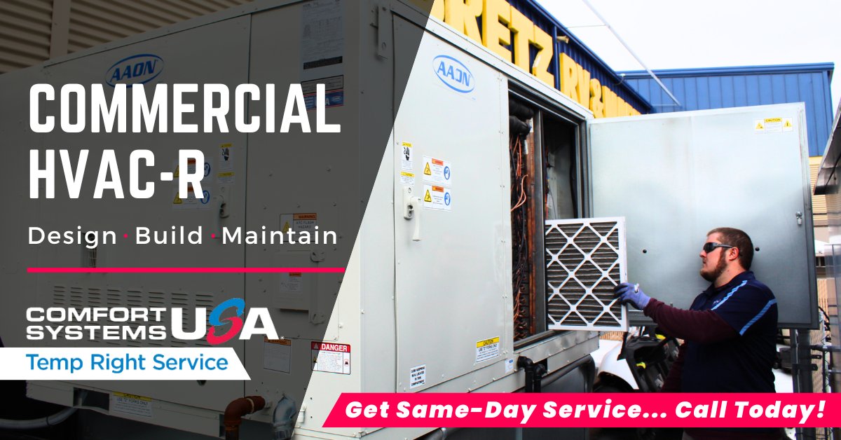TempRightServ's tweet photo. Prevent downtime before it starts with professional Commercial HVAC-R Maintenance from Comfort Systems USA Temp Right Service. 

https://t.co/ZYCwc33ENo

#hvac #hvacr #missoula #kalispell #butte #bozeman #westernmontana #comfortsystemusa #temprightservice https://t.co/QVKs3WUxch