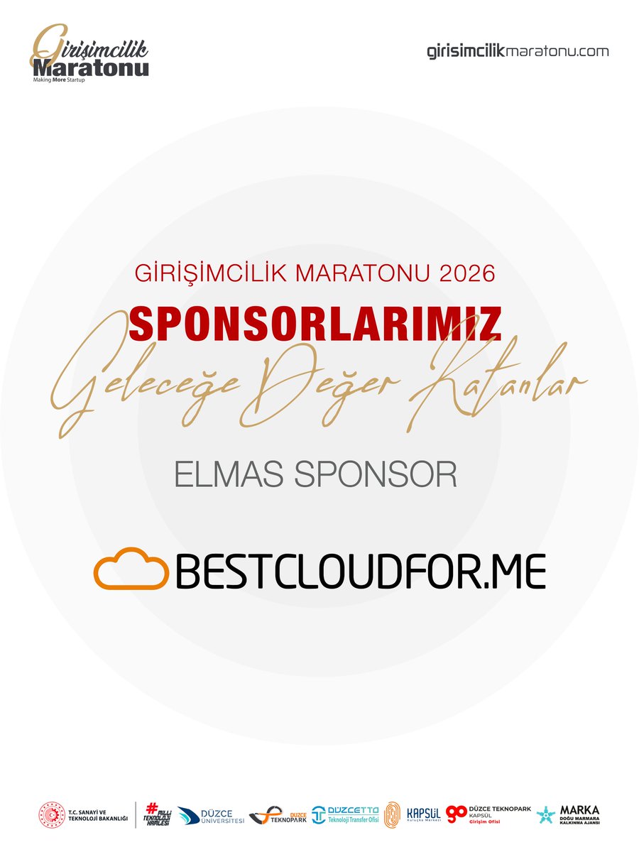 GMaratonu's tweet photo. Girişimcilik Maratonu 2026 için geri sayım başladı! 🚀

Girişimcilik ruhunu güçlendiren sponsorlarımıza teşekkür ediyoruz.

🤝 Elmas Sponsorumuz: https://t.co/jdnRdy8JVS Teknoloji A.Ş.

#GM26 #DüzceTeknopark #DüzceTTO #DüzceÜniversitesi #GeleceğeDeğerKatanlar #BESTCLOUDFORME https://t.co/uRQC6yzjYP