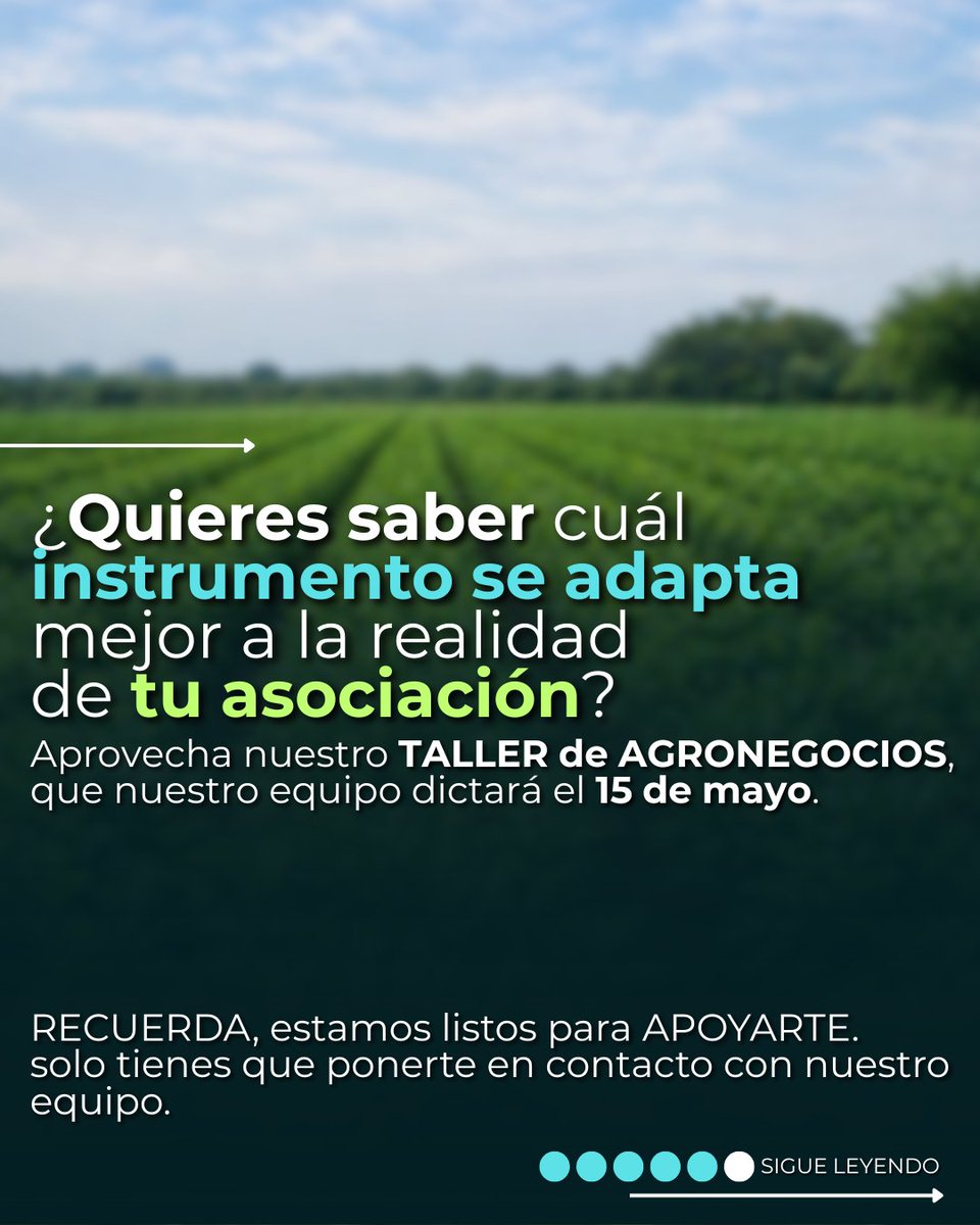 B0LPRIAVEN's tweet photo. 🗓️ ¡ATENCIÓN! Estaremos dictando un Taller de Agronegocios este 15 de mayo. Es el momento perfecto para descubrir qué instrumento se adapta mejor a tu realidad.

​👇 ¿Quieres asegurar tu cupo o recibir asesoría personalizada?

Escríbenos al WhatsApp: 0412-6730534 https://t.co/4uSmUKrBTX