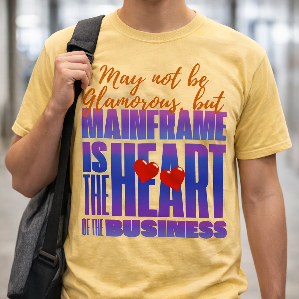 shirtparking's tweet photo. Check out this awesome 'Mainframe is the Heart of The Business' design on @TeePublic! https://t.co/tMhIuqmRLK #MainframeLife #Programming #LegacySystem #Heartofbusiness #CobolProgramming #Shirtparking https://t.co/90o36k1qFJ