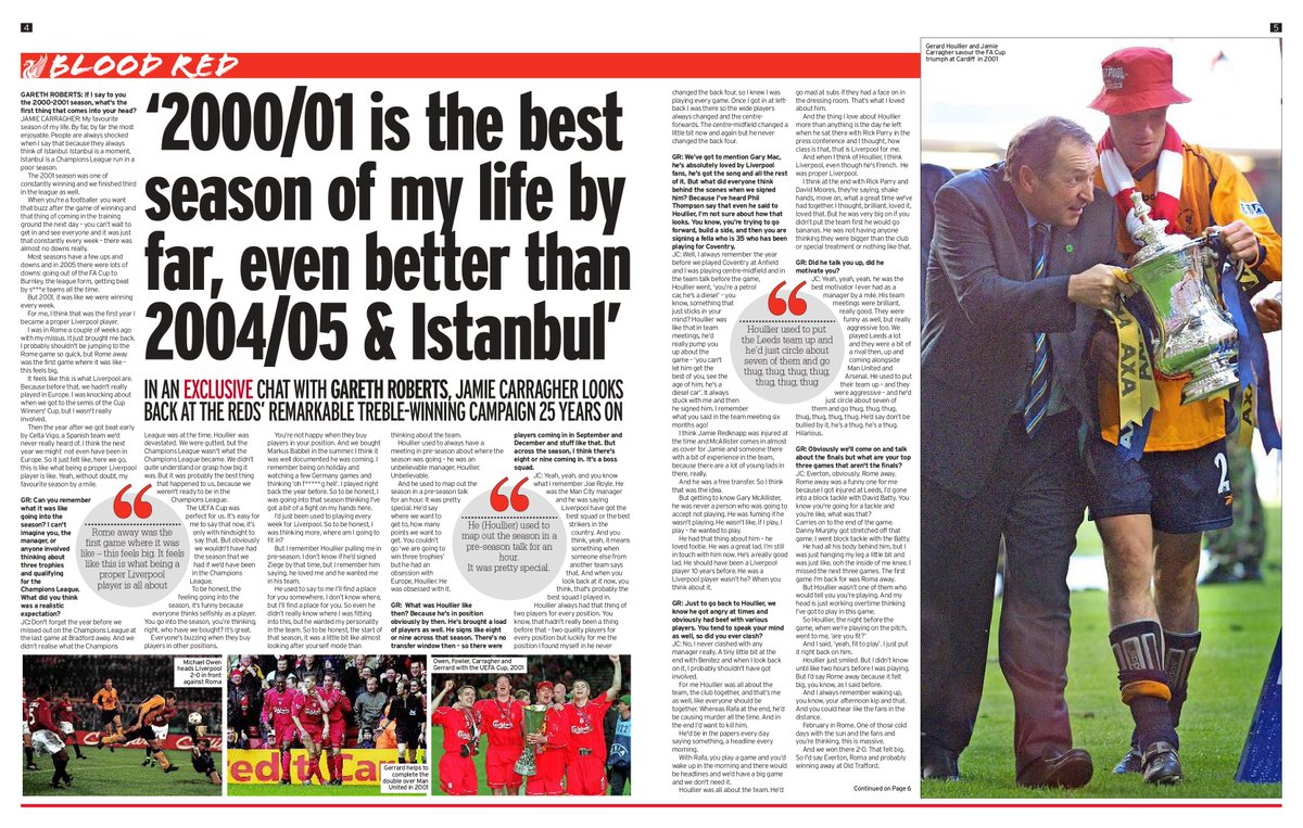 25 years on, I had a long chat with <a href="/Carra23/">Jamie Carragher</a> about the brilliant 2000/01 season for Blood Red. The whole interview is now on my Substack here: 

garethroberts.substack.com/p/carra-the-be…