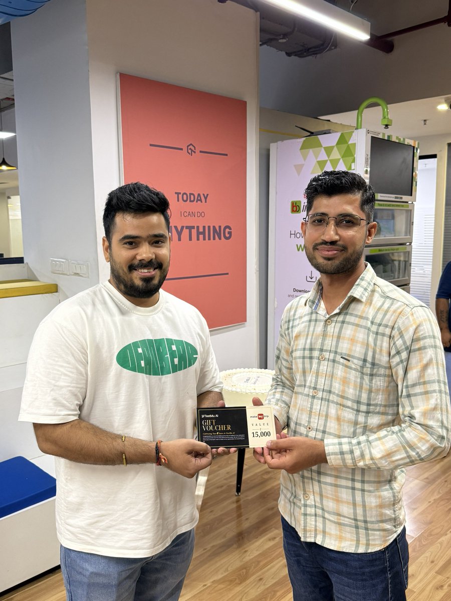 LifeTestMuAI's tweet photo. Cake. Claps. And a team that genuinely shows up for each other. 
That's what work anniversaries look like around here.

Cheers to our milestone makers - here's to many more years ahead. 🥂

To the Rocketeers of @testmuai  - you don't just work here, you LAUNCH here. 🚀 https://t.co/E4b65AMDpQ