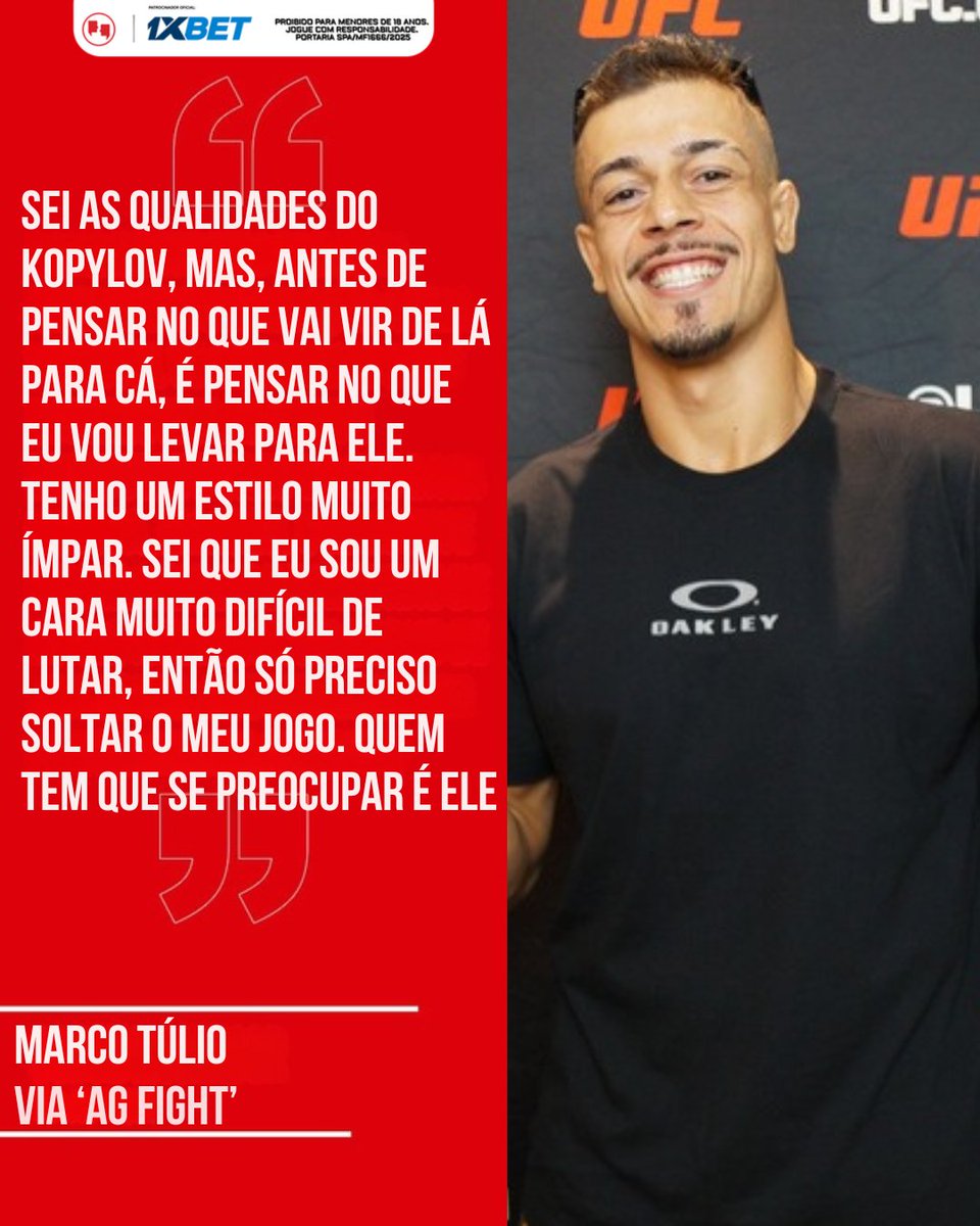 AgFight's tweet photo. CONFIANÇA EM ALTA 🔥
Marco Túlio garante que estilo pode fazer a diferença contra o russo Roman Kopylov em duelo marcado para o UFC 328!
Recado foi dado 👊
#UFC #MMA #MarcoTulio #Matuto https://t.co/7lwtTgrSZt