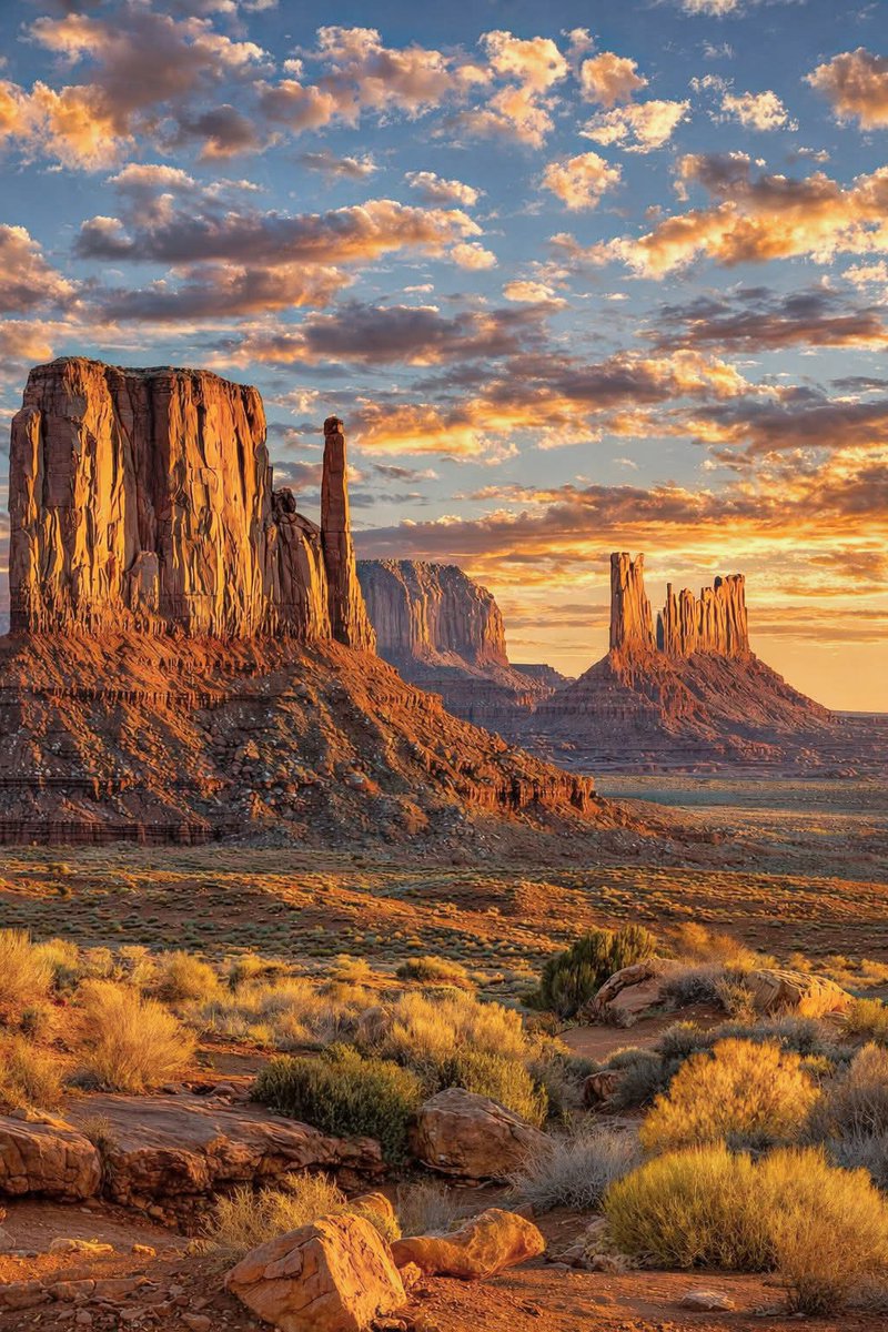 nature_c2ngn's tweet photo. Where the red earth meets the endless sky. 🏜️✨Monument Valley in Arizona 😲😍 https://t.co/ICuHGi2Kv2