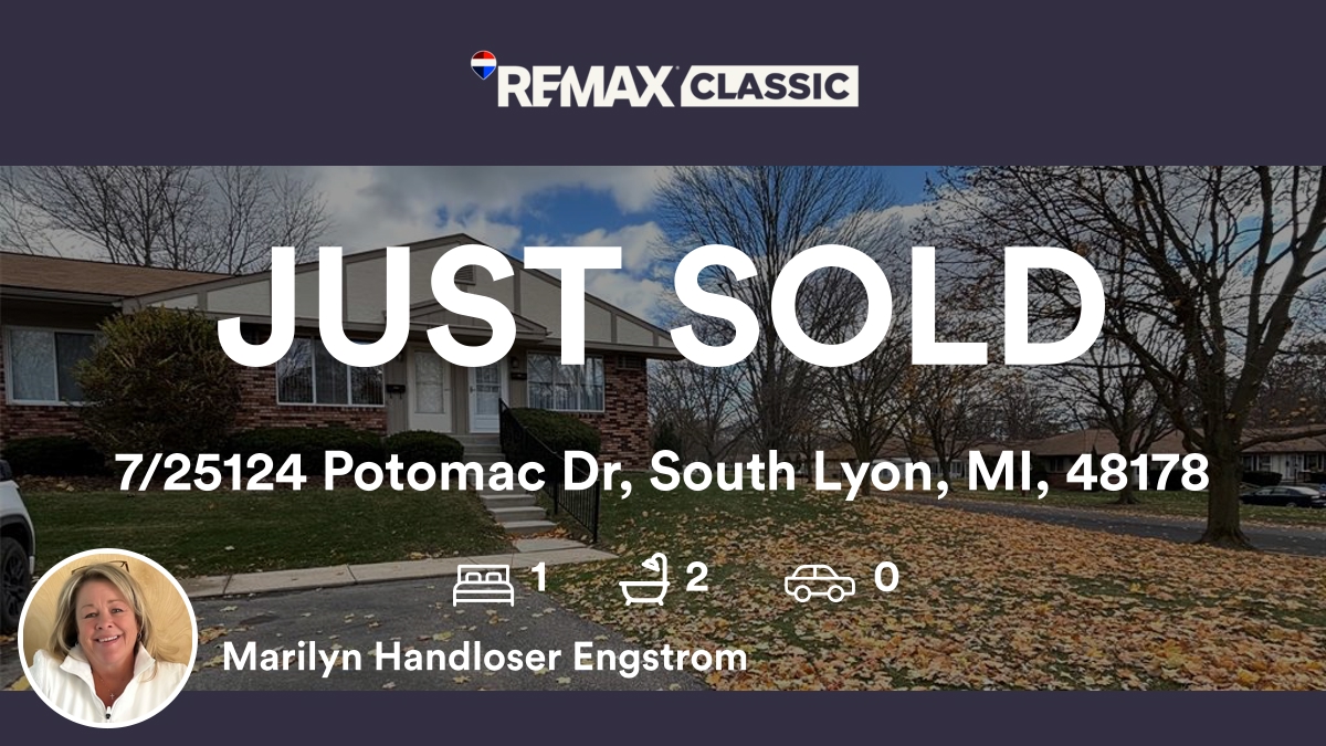 HomeWithMarilyn's tweet photo. 🛌 1 🛀 2
📍 7/25124 Potomac Dr, South Lyon, MI, 48178

My latest sale on RateMyAgent.
Licensed Realtor 6501236814
https://t.co/epCqxi8q33

...
#ratemyagent #realestate https://t.co/SuHzjvMkjQ