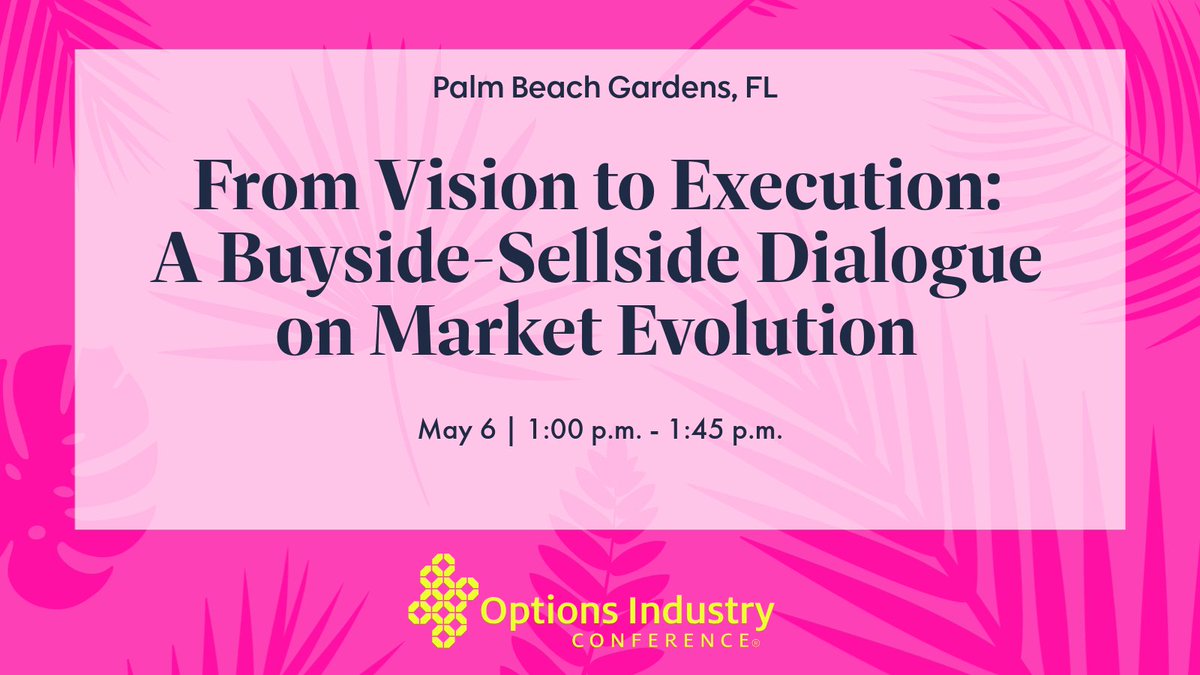 Options Industry Conference tweet media