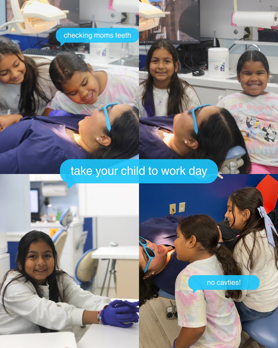 PediatricMiller's tweet photo. Take Your Child to Work Day… but make it dental 🪥😆
The girls made sure mom got a FULL exam—no cavities left unchecked!
Future dentists in the making? We think YES 👀✨ https://t.co/ESMUqkyVCS