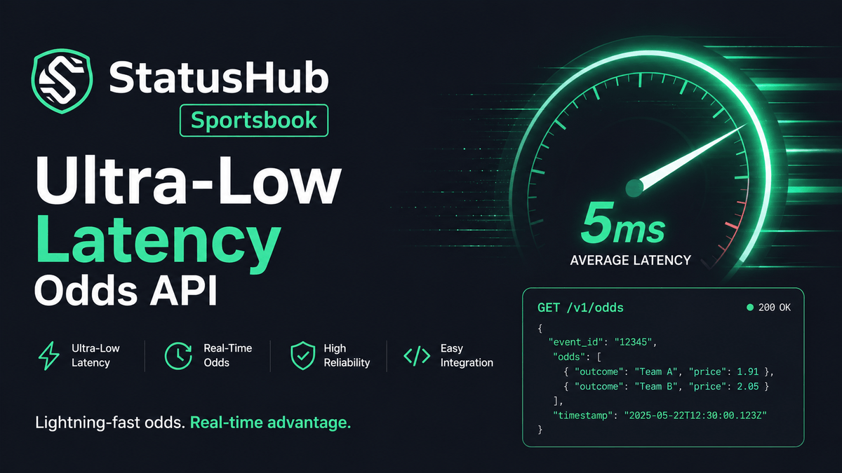 EyeMotionStudio's tweet photo. ⚡ Introducing the StatusHub Ultra-Low Latency Odds API

Get real-time odds updates in milliseconds with high reliability and seamless integration for sportsbooks, platforms, and trading teams.

✅ Ultra-fast response times
✅ Real-time market updates
✅ Scalable infrastructure https://t.co/6oamoNXcSh
