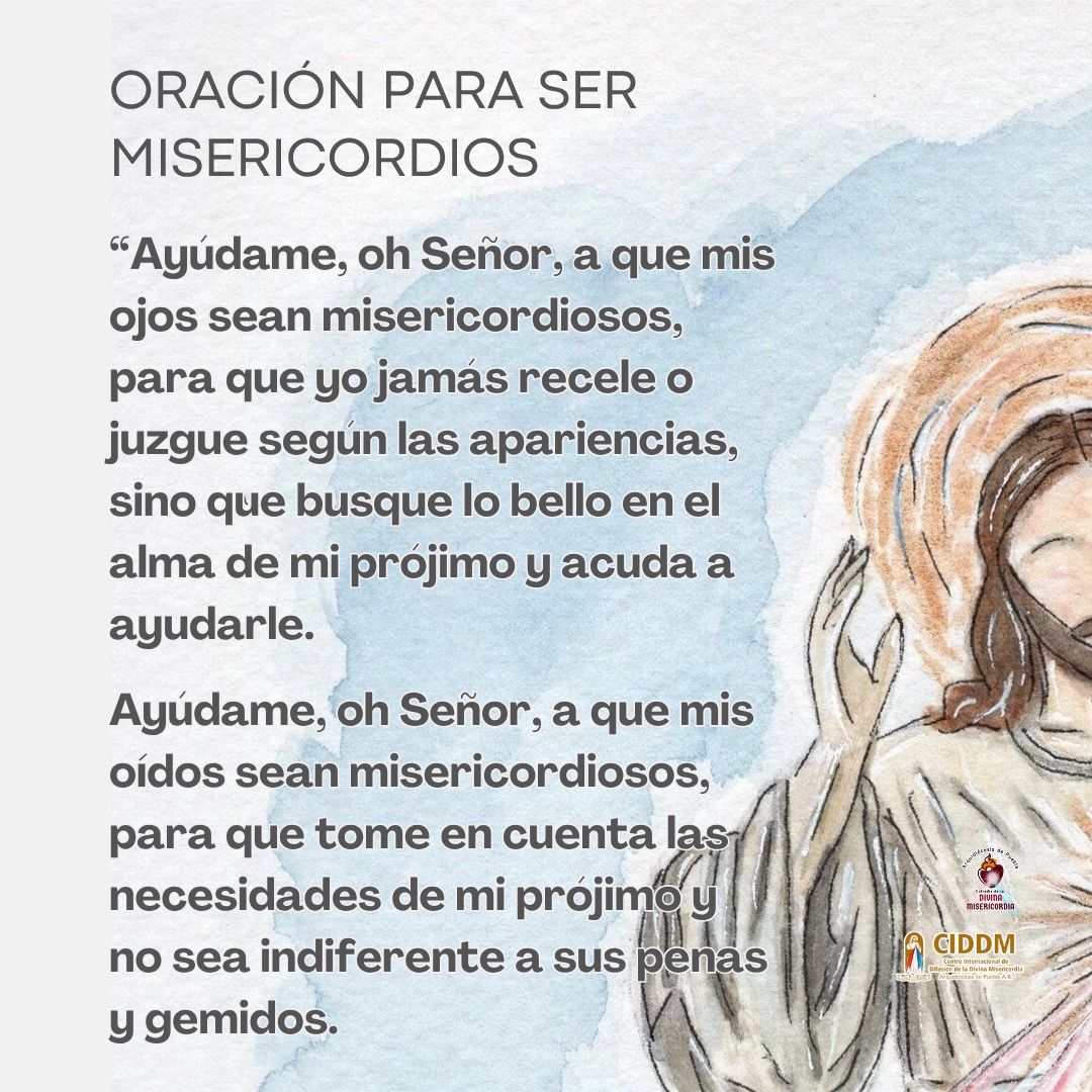 CIDDM's tweet photo. Sed, pues, misericordiosos, como también vuestro Padre es misericordioso.
Lc 6, 36 https://t.co/c7dpmNyLAt