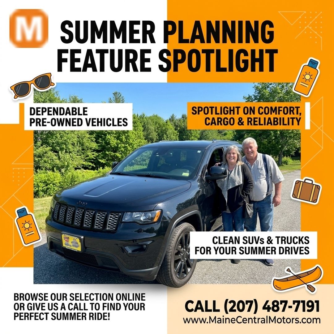 ParrisBacon's tweet photo. Looking for more room for summer plans? Shop clean pre-owned vehicles at https://t.co/Lnz1pQUcW5 or call (207) 487-7191 to find the right fit. #MaineCentralMotors #PittsfieldME #UsedCars #PreOwned #SUVShopping #TruckShopping #MaineDrivers https://t.co/2HH8g4S0a9
