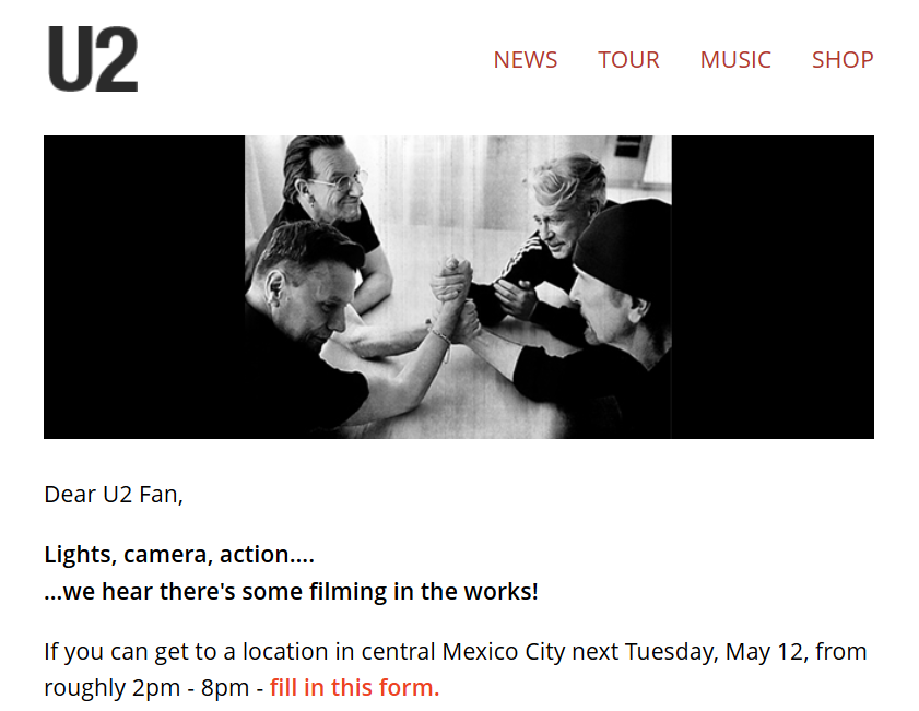 U2 México tweet media