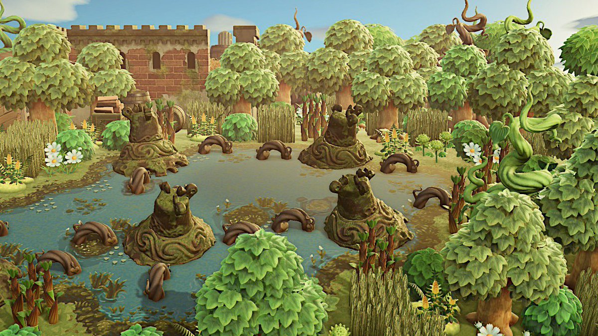 cozydalia's tweet photo. lake in the woods🌳🌾🍃

#ACNH #AnimalCrossing #ACNHDesign #AnimalCrossingNewHorizons https://t.co/T67KyLnVaY