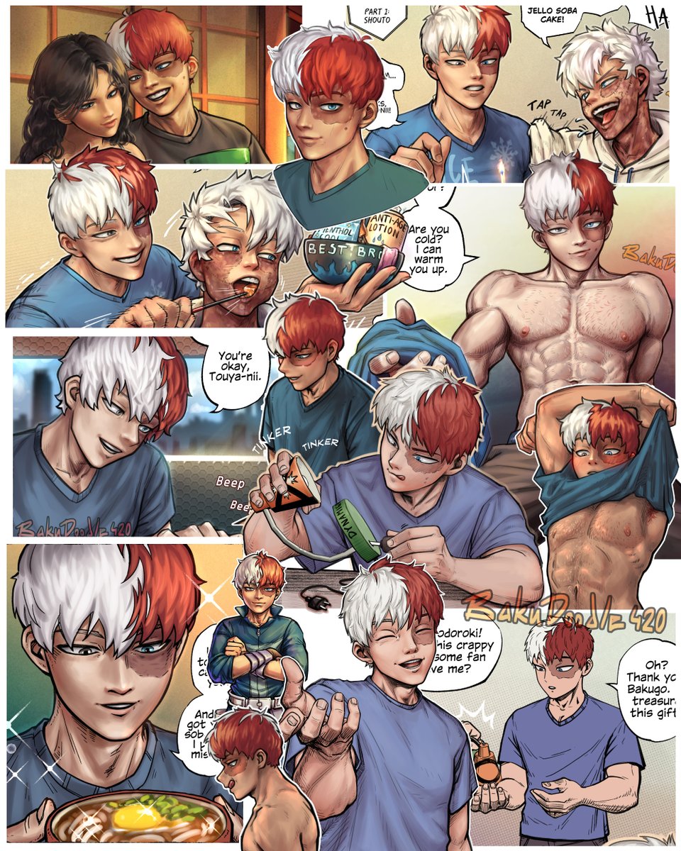 BakuDoodle420's tweet photo. Adult Todoroki so handsome &amp; happy now, so here's most of the adult Shouto fanart I've drawn 🍰💖 #mha #BNHA
(He's licking his lips &amp; looking at that delicious soba🤤) https://t.co/hNZyjYNAJW