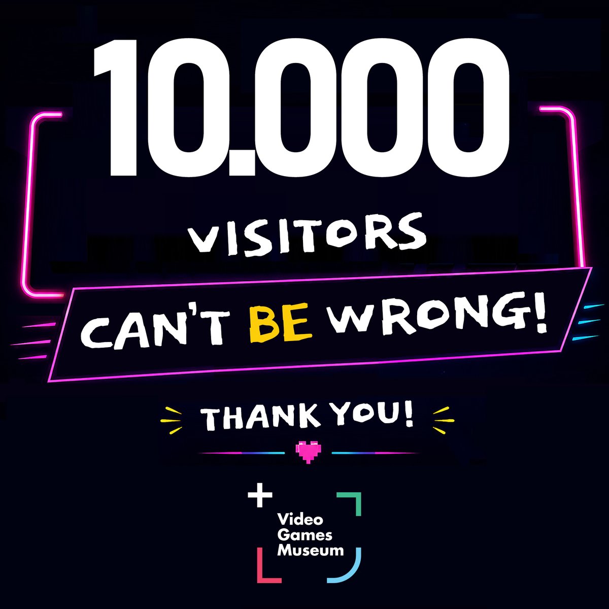 videogamesmuseu's tweet photo. 10.000 visitors, can't be wrong!

#videogamesmuseum https://t.co/YkhL3B91vQ