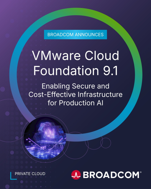 RaffaPol's tweet photo. Today's press release: @VMware Cloud Foundation 9.1 empowers enterprises with accelerated AI workload deployment at lower costs, enhanced security, and an open hardware ecosystem. More: https://t.co/2LSOyMVIaF https://t.co/fCkHk7F2ej