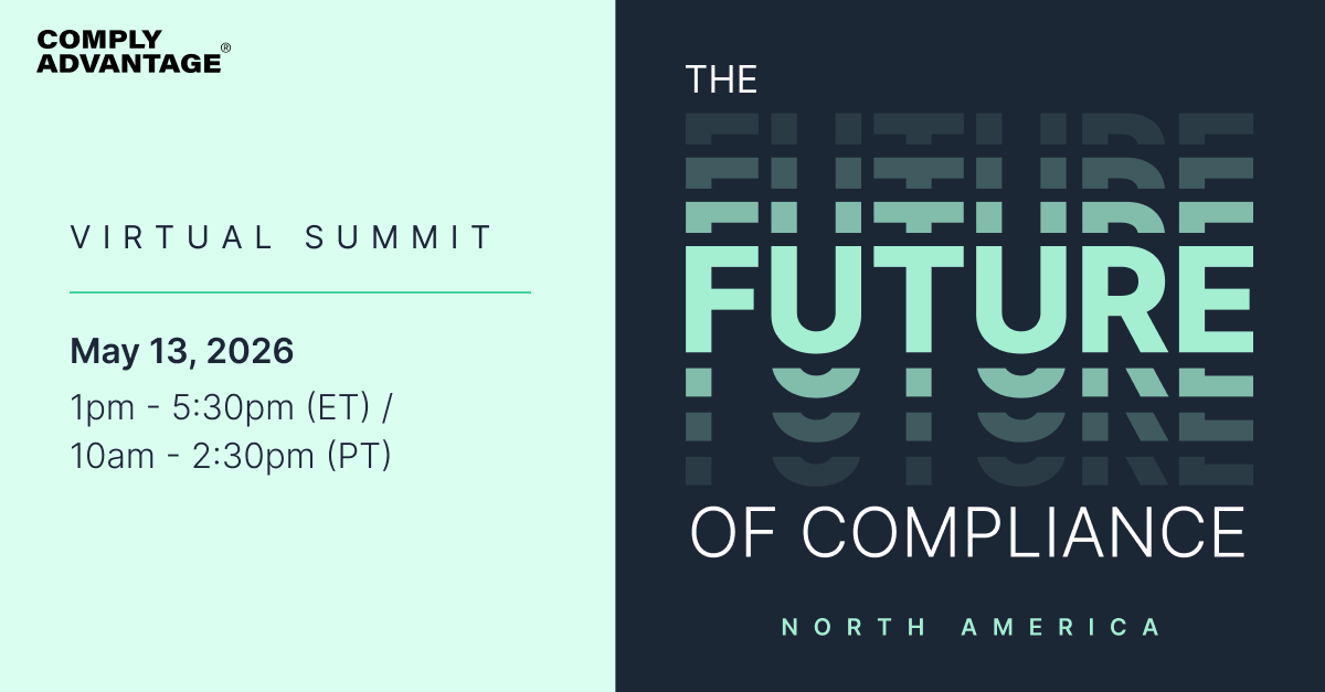 ComplyAdvantage's tweet photo. One week to go until The Future of Compliance Summit: North America and we’ve got some exciting news!

Three new speakers have just been confirmed 🥁
John Tobon
Casandra Schwedfeger
And delivering our keynote: Todd Raque

Secure your spot and join us here: https://t.co/2626TX1f0Z https://t.co/o2XhJdiDyQ