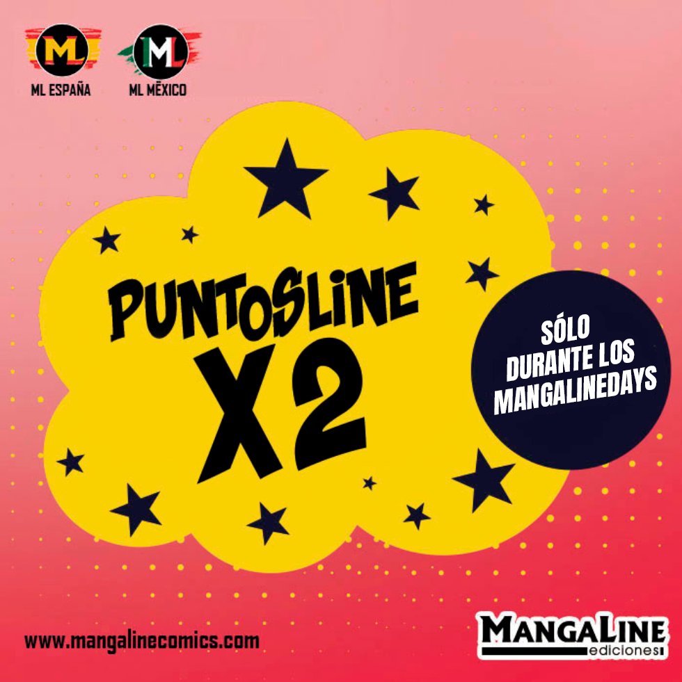 mangaline's tweet photo. LOS #PUNTOSLINE SE DUPLICAN!🔥

Sólo durante los MangalineDays, se duplican los puntos Line en todos los pedidos realizados en @MangalineES y @MangalineMX

Aprovecha esta oportunidad!💪 Canjéalos por merchandising exclusivos https://t.co/fQwMF3ff25