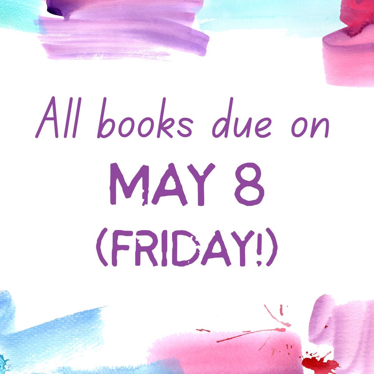 SRCHuskyLibrary's tweet photo. Time to start checking under beds, in lockers, in the vehicle, etc for any library materials. 
All books due Friday unless you’ve got that orange Summer Checkout form turned in
⚠️ If it’s been out 2+ weeks, it still needs to come back. https://t.co/T2MYIHSLKh