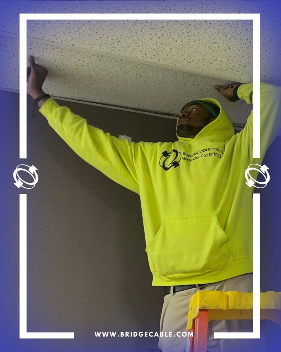 bridgecable's tweet photo. 🚨 Pro tip: When you're moving ceiling tiles for an AP or camera install—or to pull cables—ball your hands into fists and lift with your knuckles to avoid fingerprints and scuff marks from dirty hands.
https://t.co/bJQljgkaCP 

#camerainstall #installtips #accesspoints https://t.co/uje4L1v08O