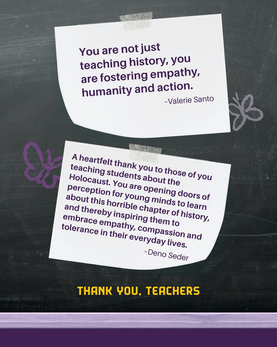 mshefoundation's tweet photo. “This work matters more than students may realize in the moment—but it stays with them.”

We’ve been so moved by our community's messages for educators for #TeacherAppreciationWeek.

If you haven’t yet, there’s still time to add your note 💬

#MSHEF #HolocaustEducation https://t.co/cUKyyLz6kt