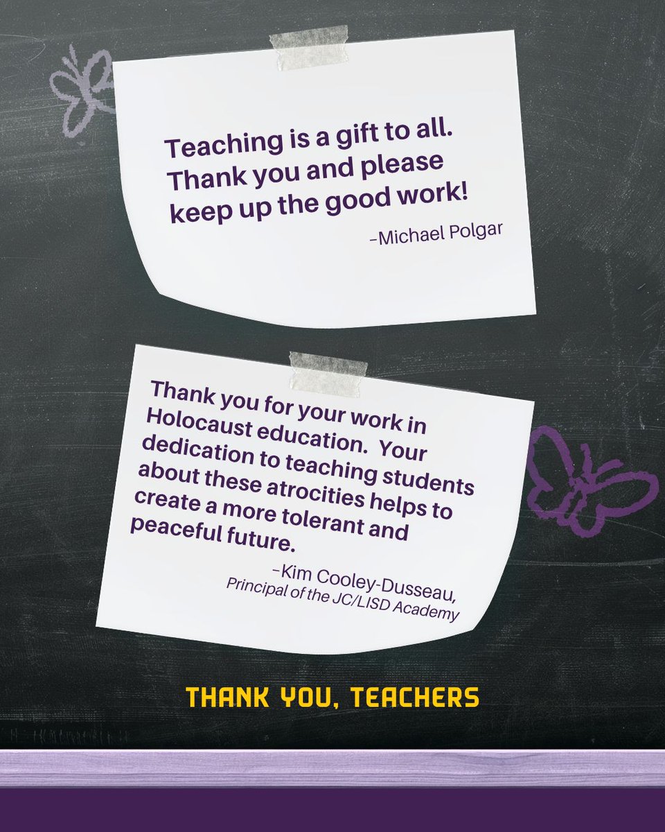 mshefoundation's tweet photo. “This work matters more than students may realize in the moment—but it stays with them.”

We’ve been so moved by our community's messages for educators for #TeacherAppreciationWeek.

If you haven’t yet, there’s still time to add your note 💬

#MSHEF #HolocaustEducation https://t.co/cUKyyLz6kt