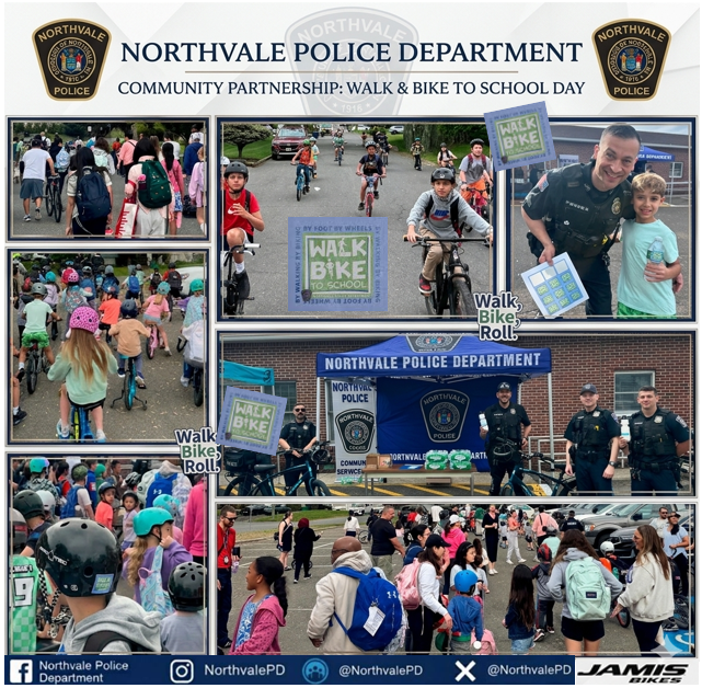 NorthvalePD's tweet photo. 🚸National Walk Bike Roll to School
Northvale PD participated in the National @walkrollschool Day- a fantastic event that promotes health safety &amp;a stronger community.

A huge thanks to the students &amp; parents who made this event great. We are building a safer, healthier Northvale https://t.co/i7LAp0gaf2