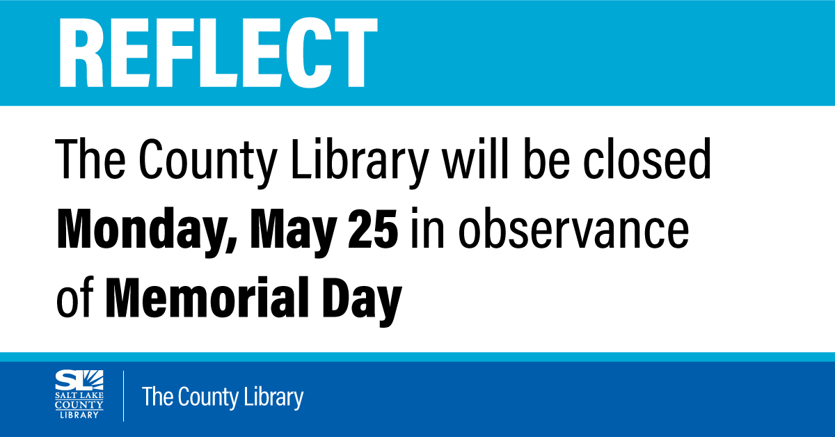 _CountyLibrary's tweet photo. REMINDER TO ALL PATRONS: #TheCountyLibrary will be closed this Monday, May 25 for Memorial Day. https://t.co/5Ux0z4mZd3
