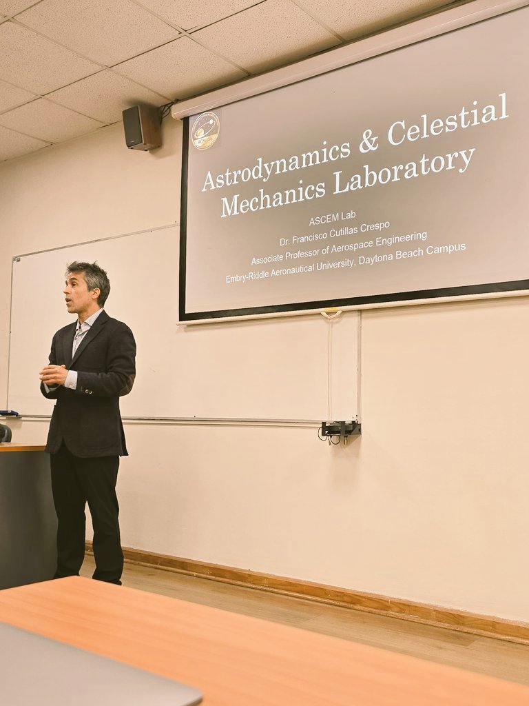 ElisaMartinezRo's tweet photo. ๐The ASCEM Lab has officially landed at #ASCEND2026 @ERAU_Daytona with three accepted papers on Exoplanets, CubeSats, and Deep Space! ๐๐๐
Great joint research with Chilean colleagues on Asteroid Missions! Letโs talk Astrodynamics! #ascendspace #AIAA #FranciscoCrespo @aiaa https://t.co/O9gVvAD1uU