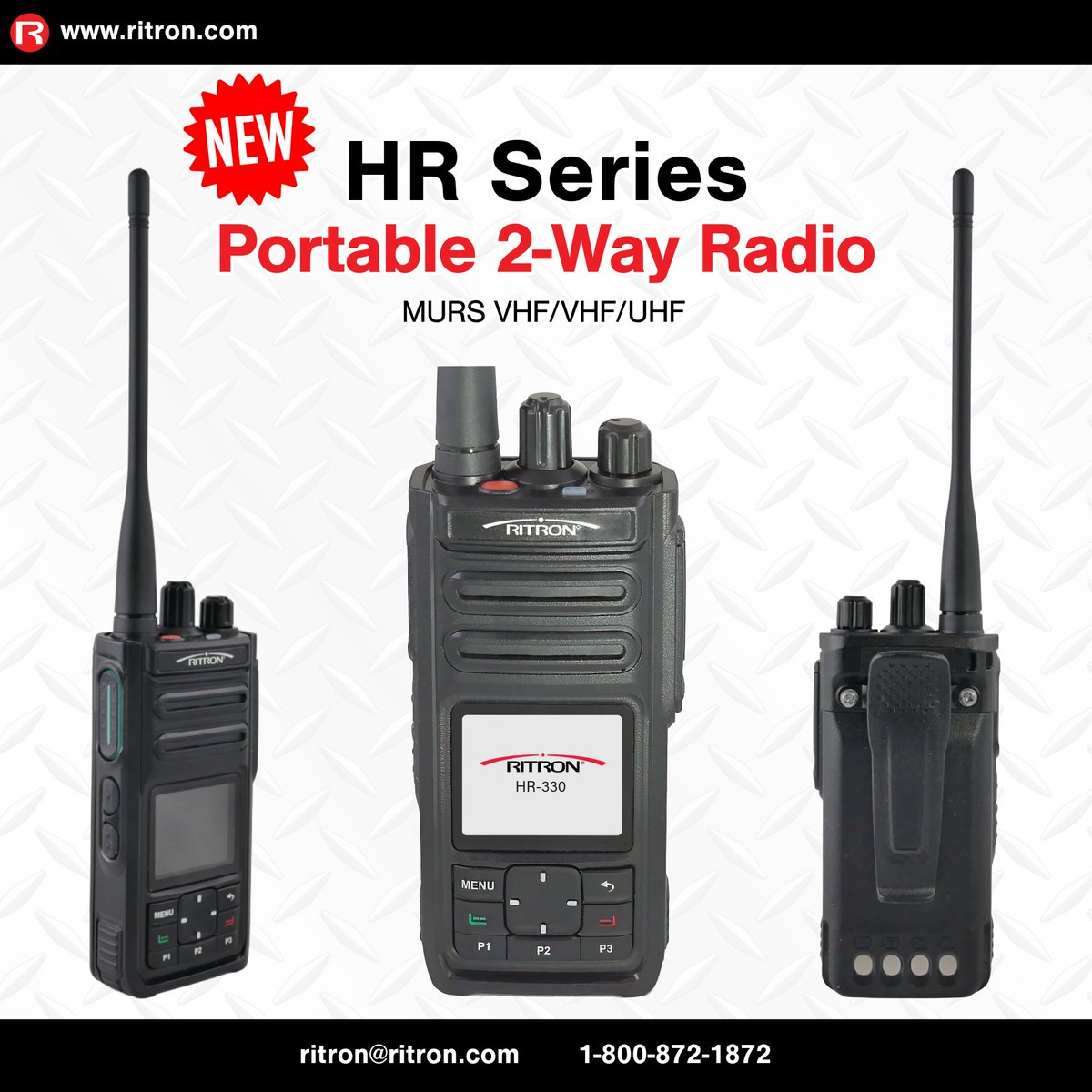 RitronWireless's tweet photo. Introducing Ritron’s new HR Series Portable Radio - now with an easy-to-read LCD color display for improved clarity and usability in the field. Designed to keep your on-site team connected, the HR Series delivers clear, powerful audio in a compact, rugged design.

Learn More: https://t.co/8WE7jidXw4

#Ritron #WirelessSolutions #PortableRadio #TwoWayRadios #WirelessCommunication #VHF #UHF #MURS #HRSeries
