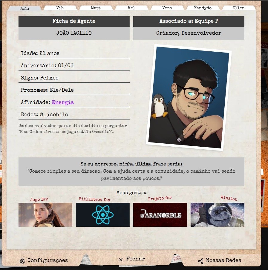 paranordle's tweet photo. Boa tarde, pessoal!

Tivemos um pequeno-grande update do site: 

Agora temos um Menu interativo dividido em três partes, que fica disponível logo no topo da tela do Quadro Investigativo!

• Volume - desligado/ligado;

• Sobre Nós! Onde todo membro da Equipe P tem sua própria ficha com informações legais e fatos aleatórios;

• Nossas redes. (Logo logo iremos adicionar nosso tiktok também!)

Esperamos que gostem! E lembrem-se: nosso Discord tem um canal especial para feedbacks, o link tá na nossa bio! 🤟
