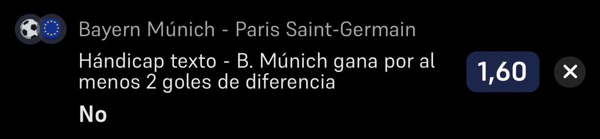 NovaBets__'s tweet photo. 🎯 PICK

Bayern Múnich vs PSG
➡️ Bayern no gana por 2 o más goles
💰 Cuota: 1.60
📊 Stake: 4/10

📈 Veo al PSG como un equipo mucho más completo a día de hoy, con más recursos y capacidad para competir este tipo de partidos grandes.

Vamos. 🚣 https://t.co/fBCjHTKuyy