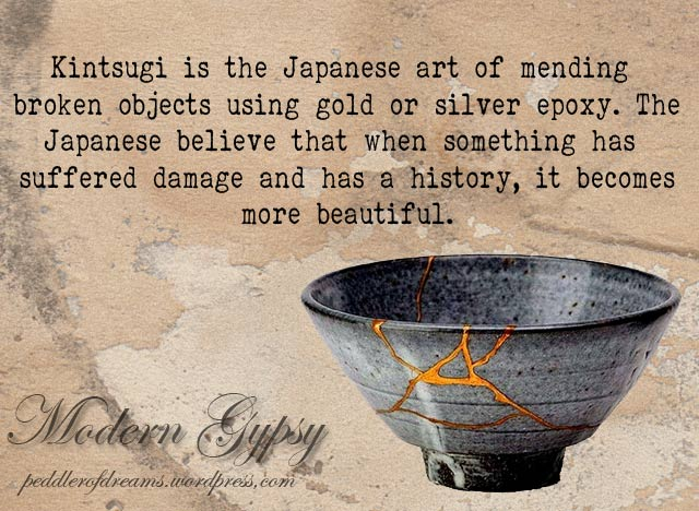 InfamousImpaler's tweet photo. @Sprixer You owe more to your own well being than you do to anyone else. When I feel broken, I try to remember the philosophy of kintsugi https://t.co/A3BqO8pUbL