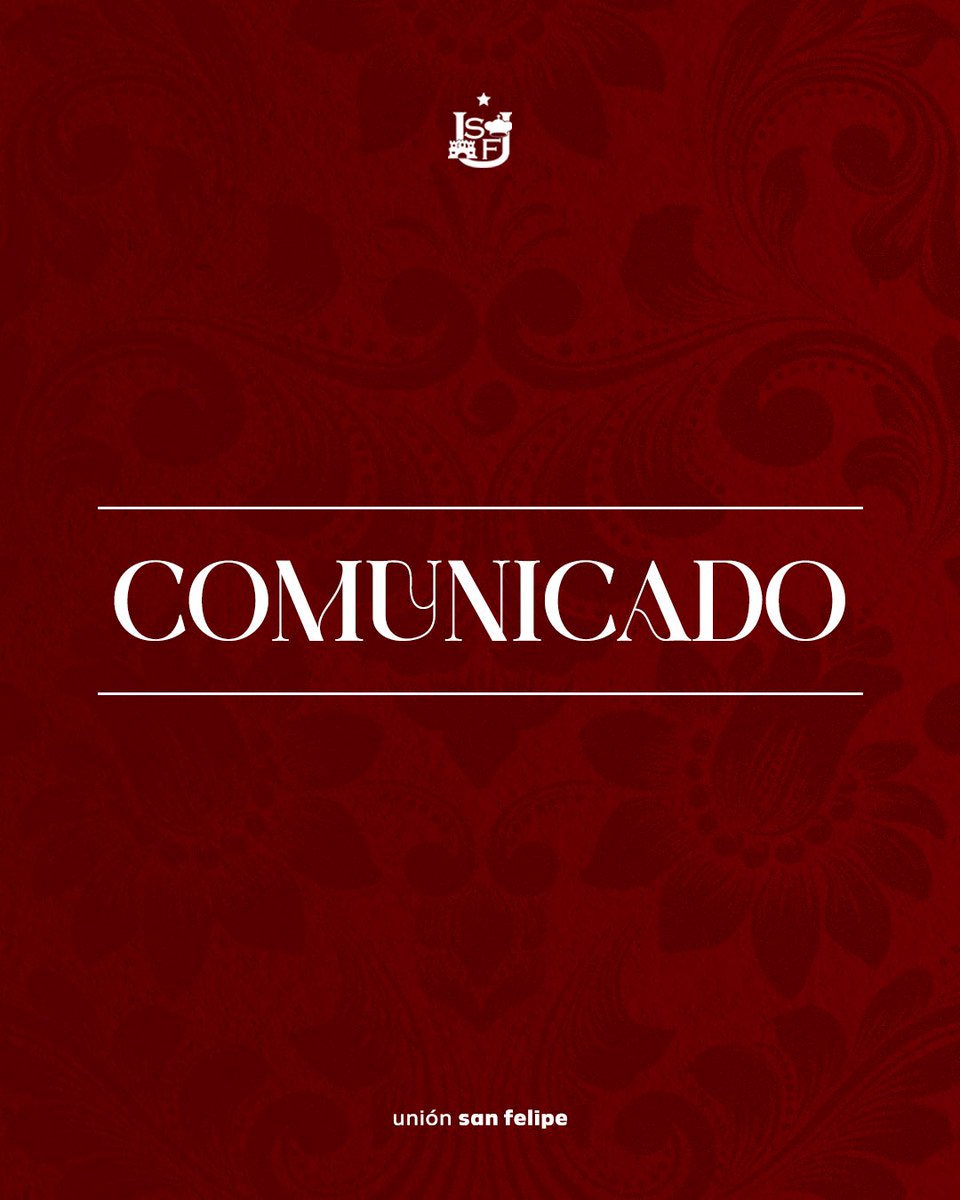 USanFelipeSADP's tweet photo. COMUNICADO DE PRENSA 📢

El Directorio del CLUB DEPORTIVO UNIÓN SAN FELIPE SADP comunica que acordó poner término a la relación contractual con el director técnico Luis Landeros y su ayudante, Germán Moya. https://t.co/AzfpyDLLxJ