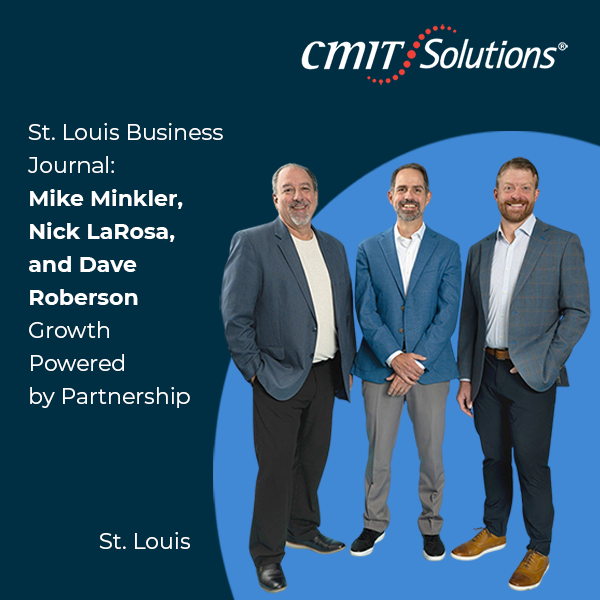 cmitsolutions's tweet photo. Over 6 years, Mike Minkler, Nick LaRosa &amp; Dave Roberson grew CMIT Solutions St. Louis into a powerhouse, nearly tripling revenue while keeping top service. True partners helping SMBs modernize &amp; stay secure.
 https://t.co/s8ePKqU4au #CMITSolutions #ManagedIT #Cybersecurity https://t.co/HCIExuhQ9B