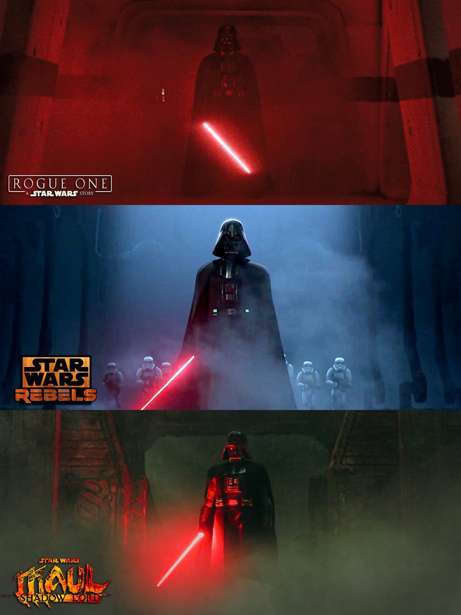 lukesoutpost's tweet photo. From Rogue One to Rebels to Maul Shadow Lord - Darth Vader truly has some of the BEST entrances in all of Star Wars https://t.co/hpBNAvrLBK