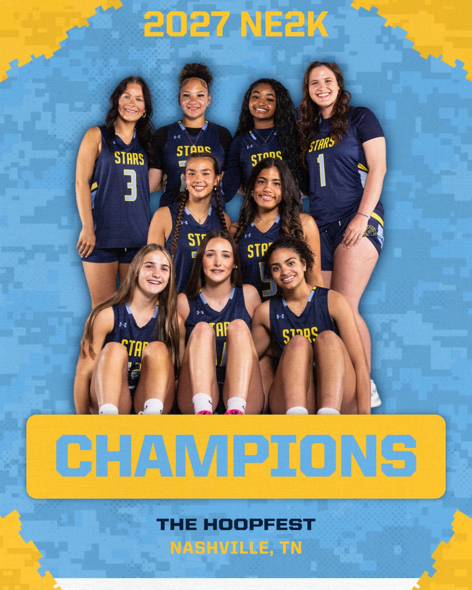 StarsNash_GBB's tweet photo. Congrats to our 2027 NE2K team on winning the Hoopfest Tournament in Nashville this past weekend! They played unselfish basketball and locked in defensively together! https://t.co/GZkis3oqFO