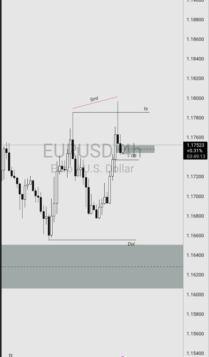 We can only be bearish if the FVG and ob is confirmed 
If not it might just be a trap 
#EURUSD