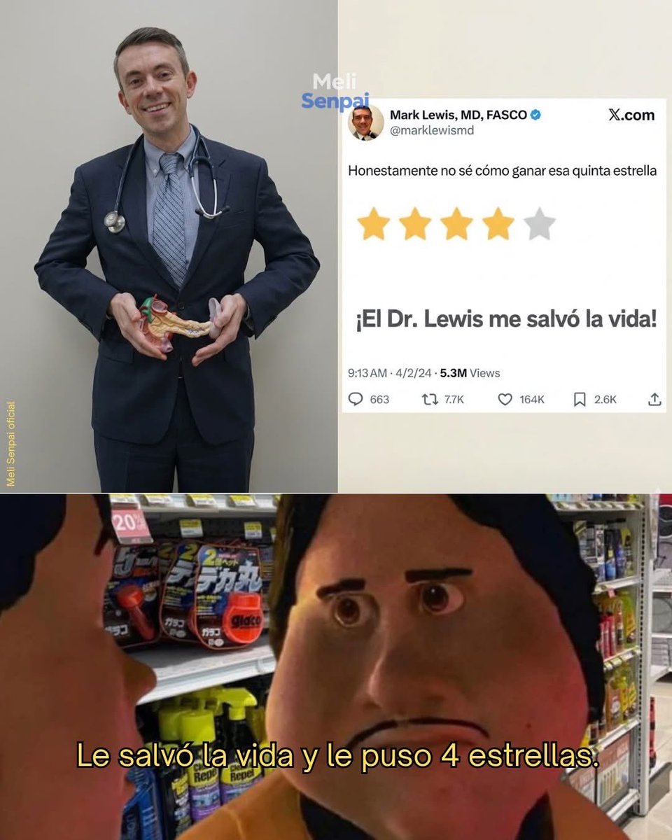 Una reseña publicada en Google sobre el oncólogo Mark Lewis llamó la atención por la diferencia entre el mensaje y la calificación recibida.

El texto decía: “¡El Dr. Lewis me salvó la vida!”, aunque la puntuación otorgada fue de cuatro estrellas sobre cinco. El contraste entre