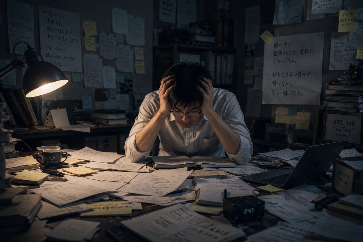 s_k_archive's tweet photo. 溺れ続けていた人生だった。

AIも最初は、
検索の延長だと思ってた。

ある時、
“答えを聞く”のをやめて
思考をぶつけ始めた。

そこから、
世界が少しずつ明るく見え始めた。 https://t.co/1g2exwo8DU