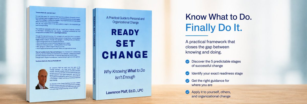 drlarrypfaff's tweet photo. “𝗜 𝗸𝗻𝗼𝘄 𝘄𝗵𝗮𝘁 𝘁𝗼 𝗱𝗼. 𝗜 𝗷𝘂𝘀𝘁 𝗱𝗼𝗻’𝘁 𝗱𝗼 𝗶𝘁.”
Sound familiar? It’s exactly what my book 𝑹𝒆𝒂𝒅𝒚 𝑺𝒆𝒕 𝑪𝒉𝒂𝒏𝒈𝒆 addresses.
𝗖𝘂𝗿𝗿𝗲𝗻𝘁𝗹𝘆 𝗔𝗺𝗮𝘇𝗼𝗻 #𝟭 𝗡𝗲𝘄 𝗥𝗲𝗹𝗲𝗮𝘀𝗲 𝗶𝗻 𝗣𝘀𝘆𝗰𝗵𝗼𝗹𝗼𝗴𝘆 𝗘𝗱𝘂𝗰𝗮𝘁𝗶𝗼𝗻. https://t.co/OKi02PotmT https://t.co/cjOdu0oB7j