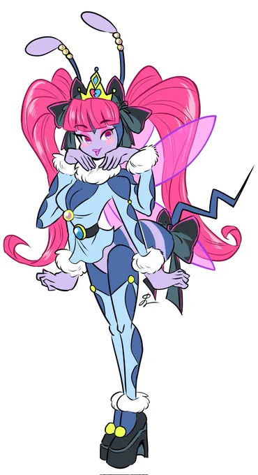 Evil Princess! Re-design (source from Earthworm Jim Animated Series) To clearly distinguish her from Princess WHN, we styled her hair in twin tail