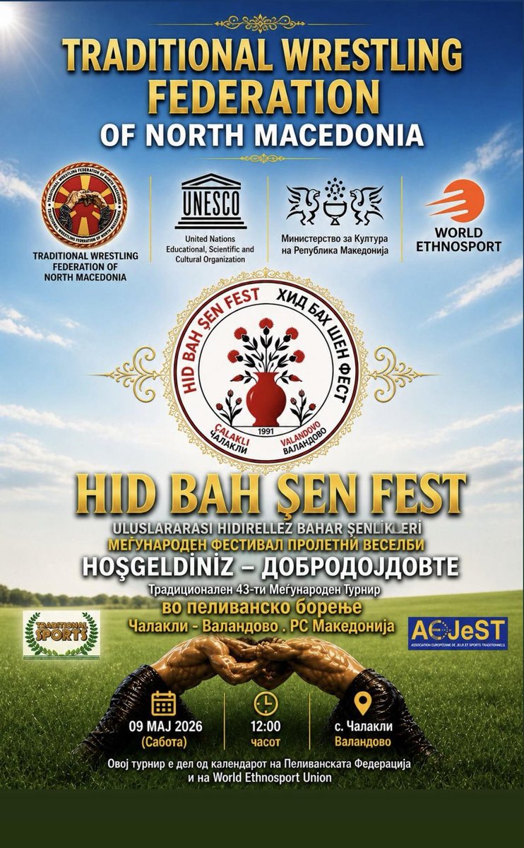 AAejest's tweet photo. Traditional Wrestling Federation of North Macedonia is a Member of AEJeST
#aejest https://t.co/KOR8jaRlhv