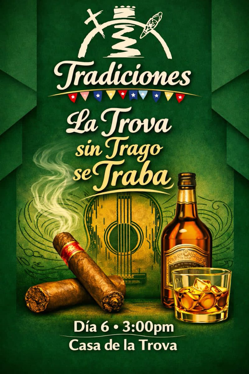 holguin023's tweet photo. Te esperamos este miércoles 6 de mayo en nuestros centros culturales:  
- 3️⃣🅿️Ⓜ️ en la Casa de la Trova: Maridaje de tabaco y ron.  
- 8️⃣🅿️Ⓜ️ en el Benny: el grupo humorístico Etcétera.  

🎭 ¡Dos experiencias únicas en un mismo día!  

#SomosArtexCuba https://t.co/d7D2CYWtPj