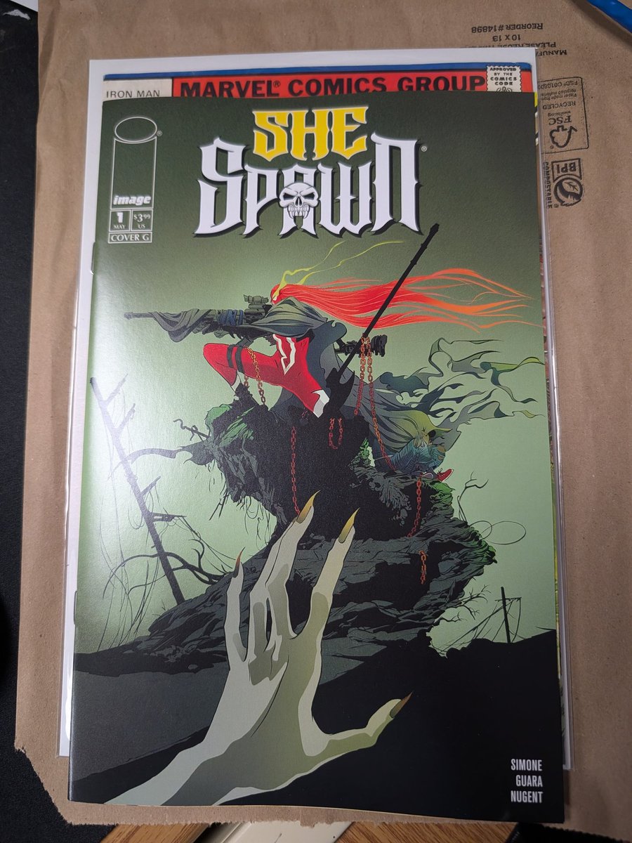 comicbookaddt's tweet photo. Gail Simone + Jessica Priest = Instant Pull List. ⛓️🔥

​Fresh pick-up from Heroes and Hitters: the Emma Rios variant of She-Spawn #1. The Spawn Universe expansion continues to be one of the most consistent runs on the shelf.

​#ComicBookAddict #SheSpawn #ImageComics #Spawn #NCBD #EmmaRios #HeroesAndHitters #LocalComicShop @GailSimone

​That Emma Rios cover definitely has a unique vibe compared to the other variants—does her style make you want to track down more of her cover work, or are you just sticking to the main Spawn titles for now?