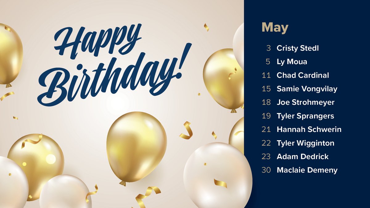 🎂 May Birthdays 🎉

Happy Birthday to you all and we hope you have a great day!

#medalcraftmint #mmi #theamericanwaytomint #happybirthday